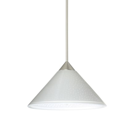 Kona Cord Pendant, White Starpoint, Satin Nickel Finish, 1x5W LED